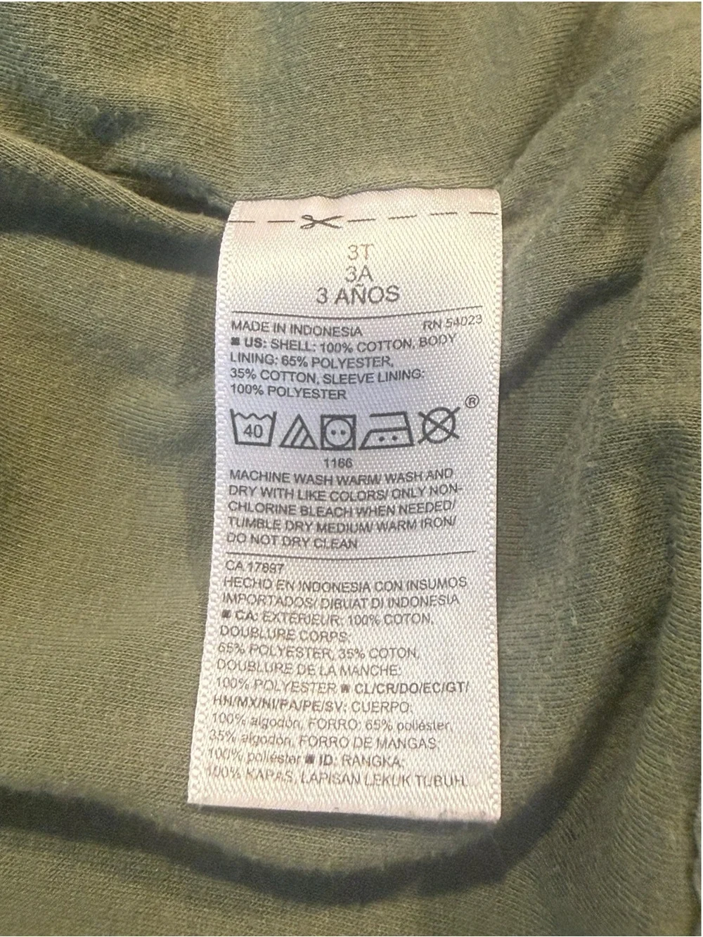 Old Navy Toddler Girl Twill Hooded Jacket Zip Pockets Olive Green Fall Size 3T